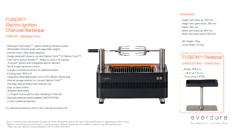 Imagen de la primera página del manual del dispositivo Fusion HBCE1B