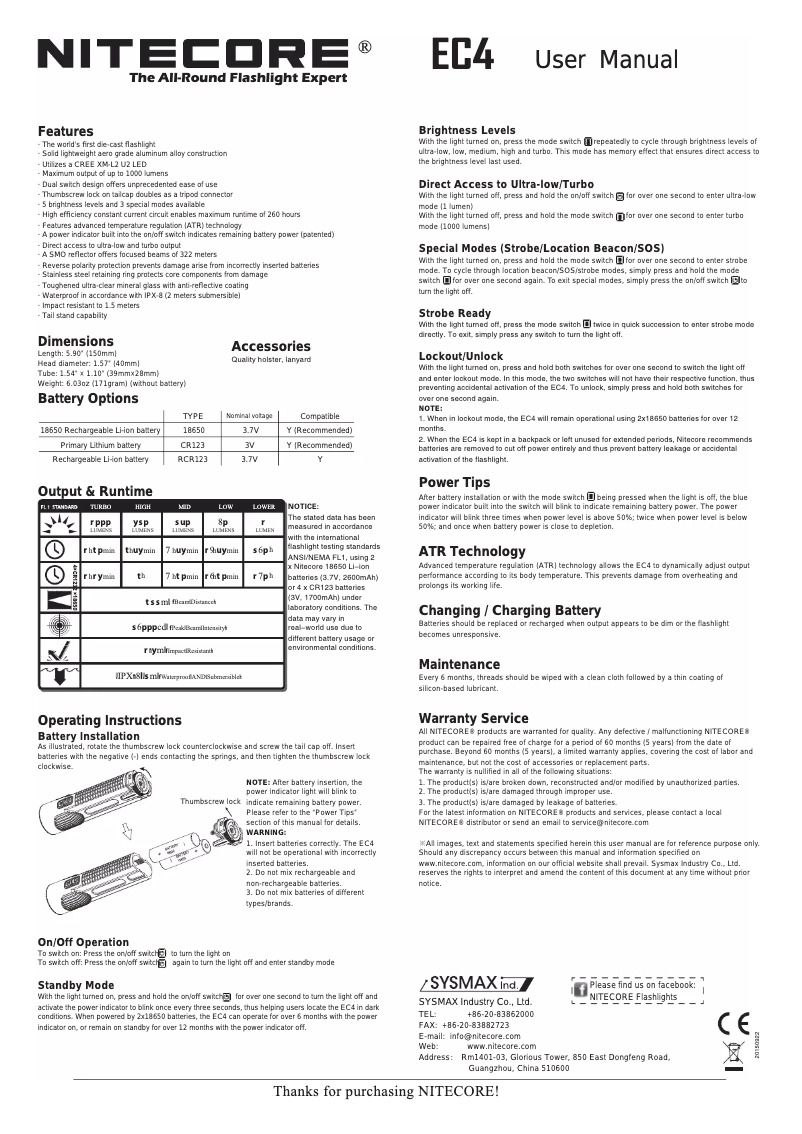 Image de la première page du manuel de l'appareil EC4