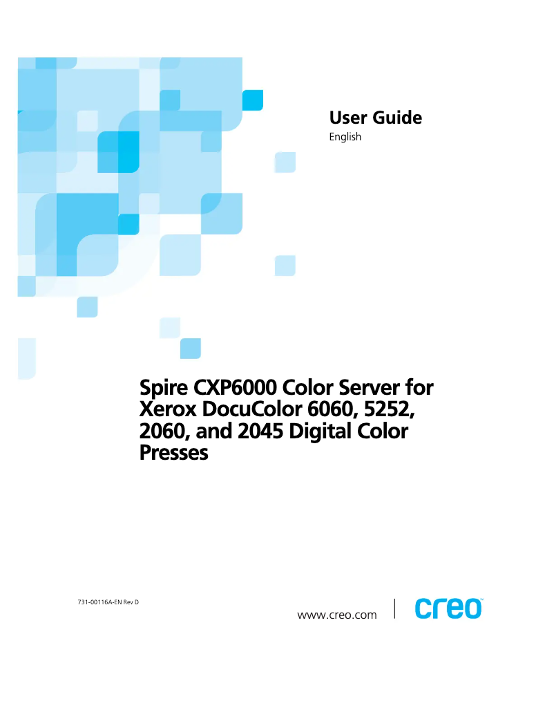 Image de la première page du manuel de l'appareil DocuColor 2060