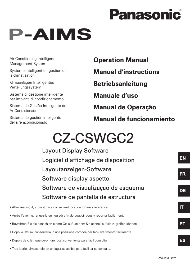 Imagen de la primera página del manual del dispositivo CZ-CSWGC2