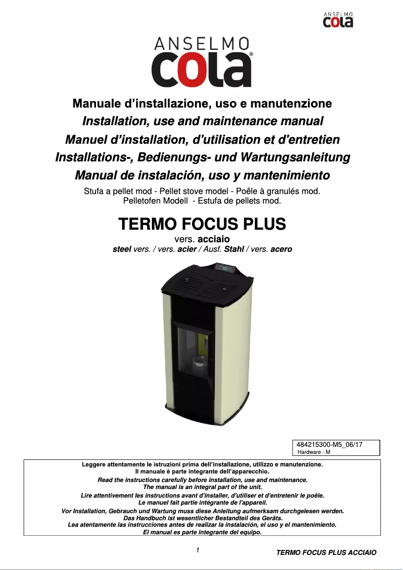 Page n°1 - Manuel utilisateur Cola Termo Focus Plus