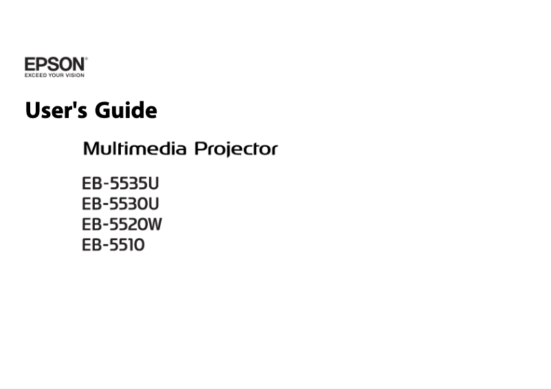 Page 1 de la notice Manuel utilisateur Epson EB-5530U