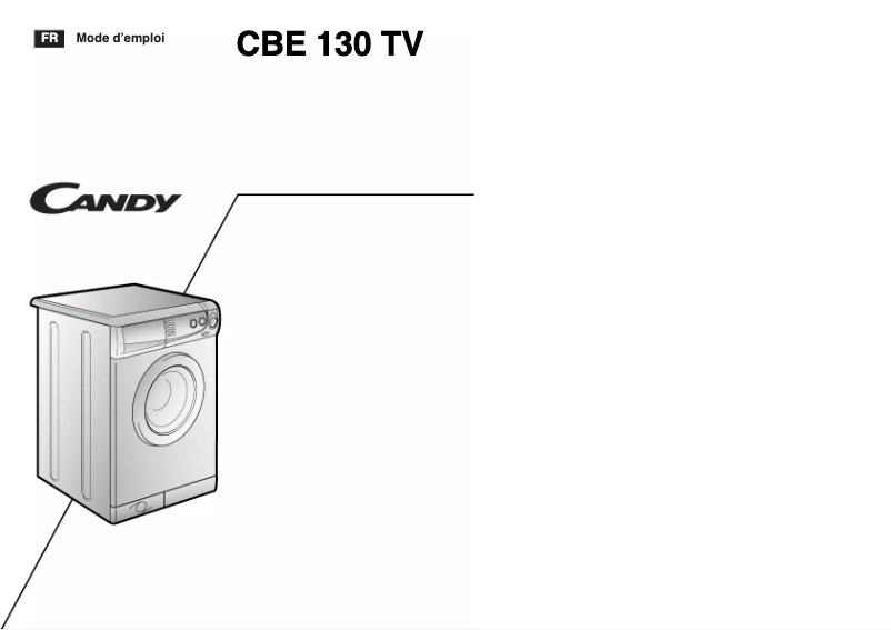 Page n°1 - Manuel utilisateur Candy LBCBE130TV47