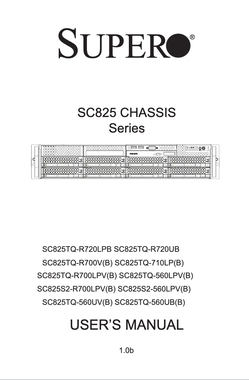 Image de la première page du manuel de l'appareil 825TQ-563LPB