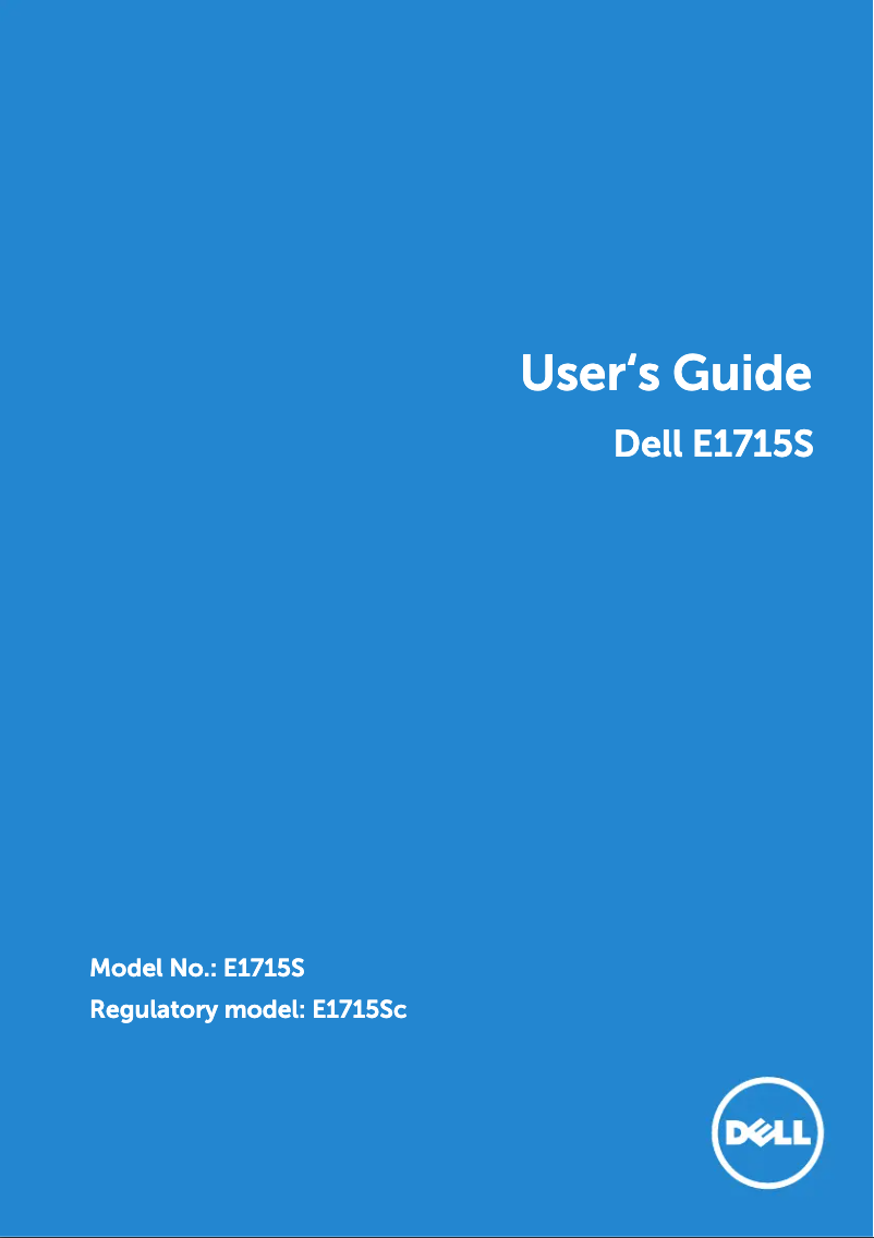 Page 1 de la notice Manuel utilisateur Dell E1715S