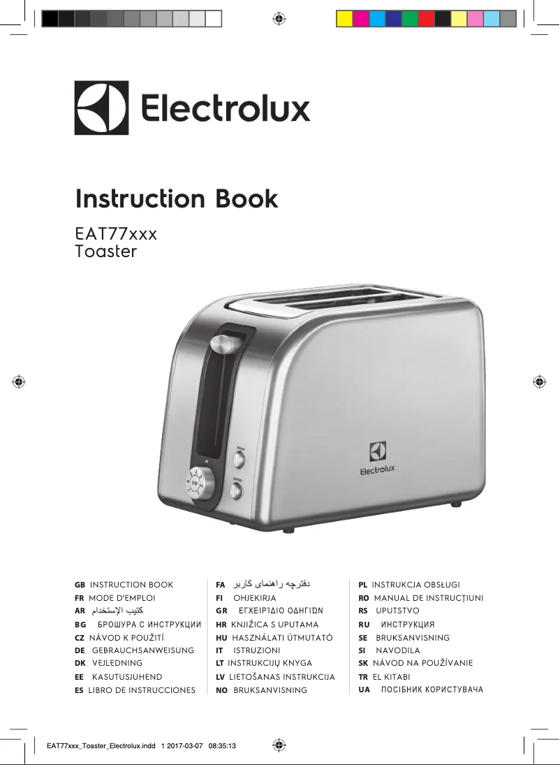 Page 1 de la notice Manuel utilisateur Electrolux EAT7700