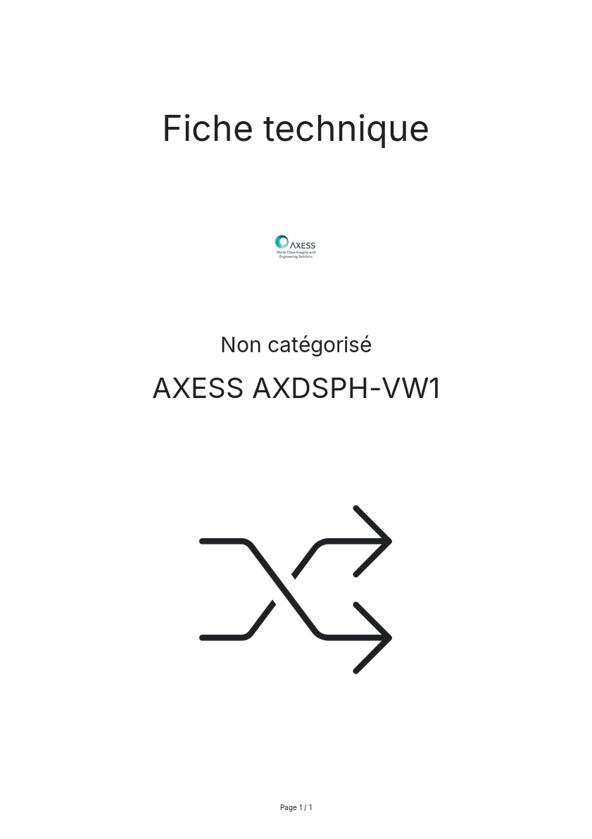 Image de la première page du manuel de l'appareil AXDSPH-VW1
