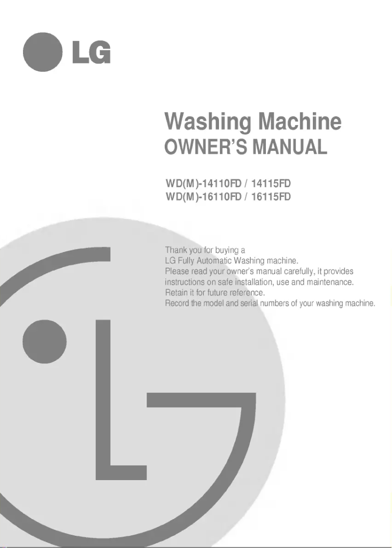 Page n°1 - Manuel utilisateur LG DWD-16112D