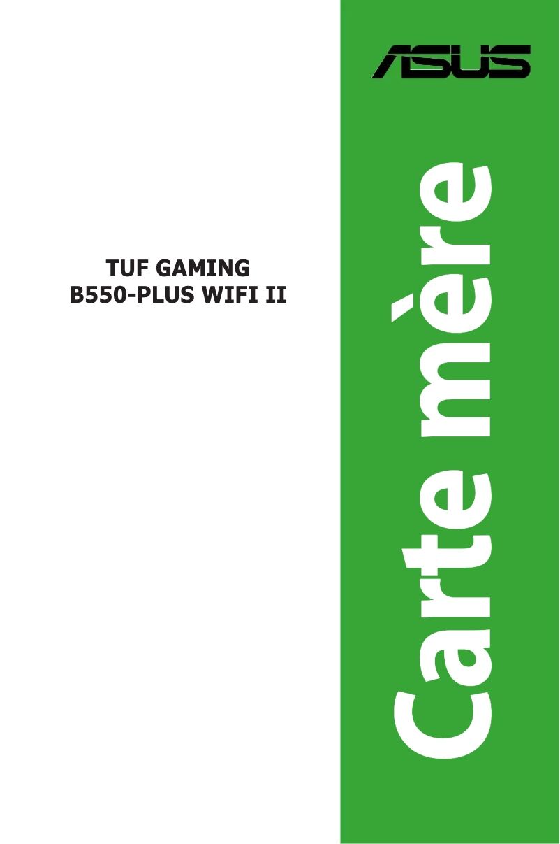 Page 1 de la notice Manuel utilisateur Asus TUF Gaming B550-PLUS WIFI II