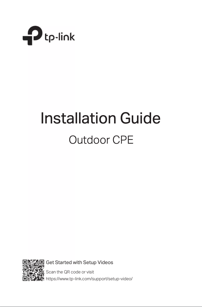 Page n°1 - Guide d'installation TP-Link CPE605