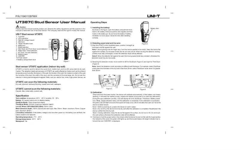 Page n°1 - Manuel utilisateur Uni-T UT387C