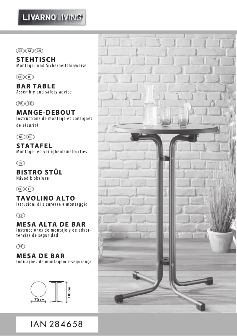 Page 1 de la notice Manuel utilisateur Livarno Lux IAN 284658