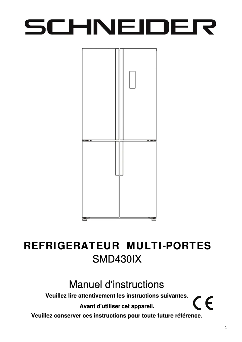 Page 1 de la notice Manuel utilisateur Schneider SMD430IX