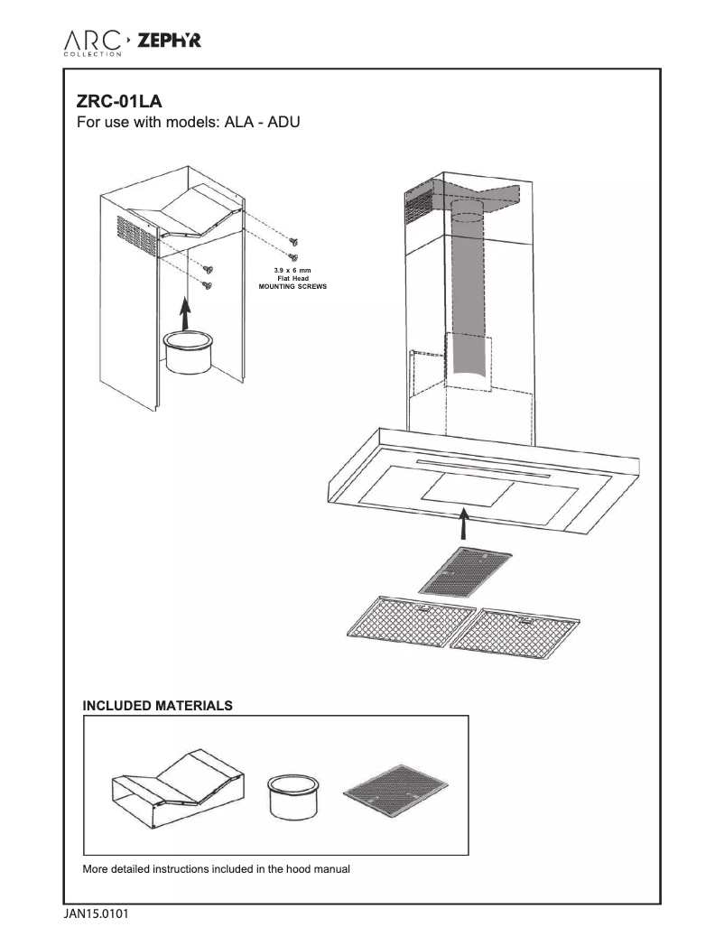 Page n°1 - Fiche technique Zephyr ZRC-01LL