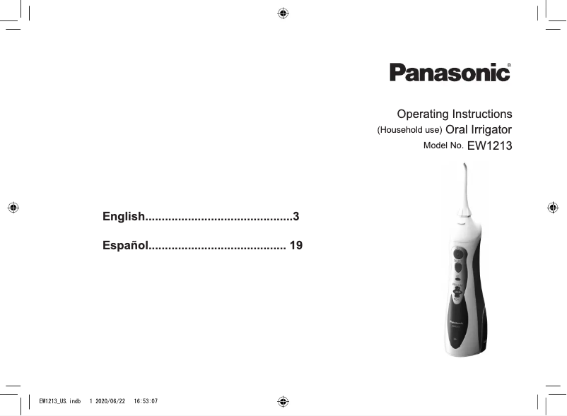 Page 1 de la notice Manuel utilisateur Panasonic EW1213