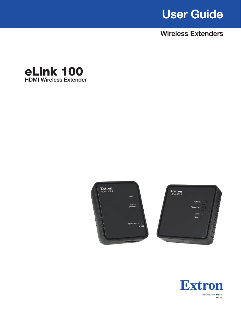 Page n°1 - Manuel utilisateur Extron eLink 100