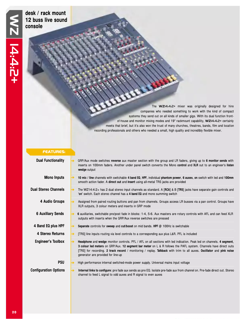 Page n°1 - Brochure Allen & Heath WZ14-4-2 MK2