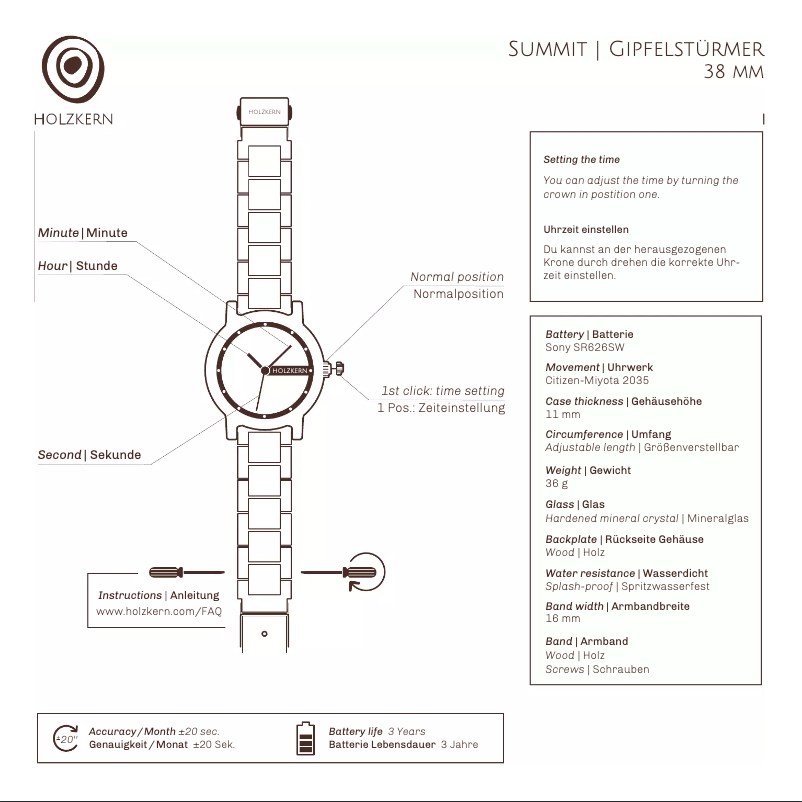 Página 1 del manual Manual de usuario Holzkern Eiger