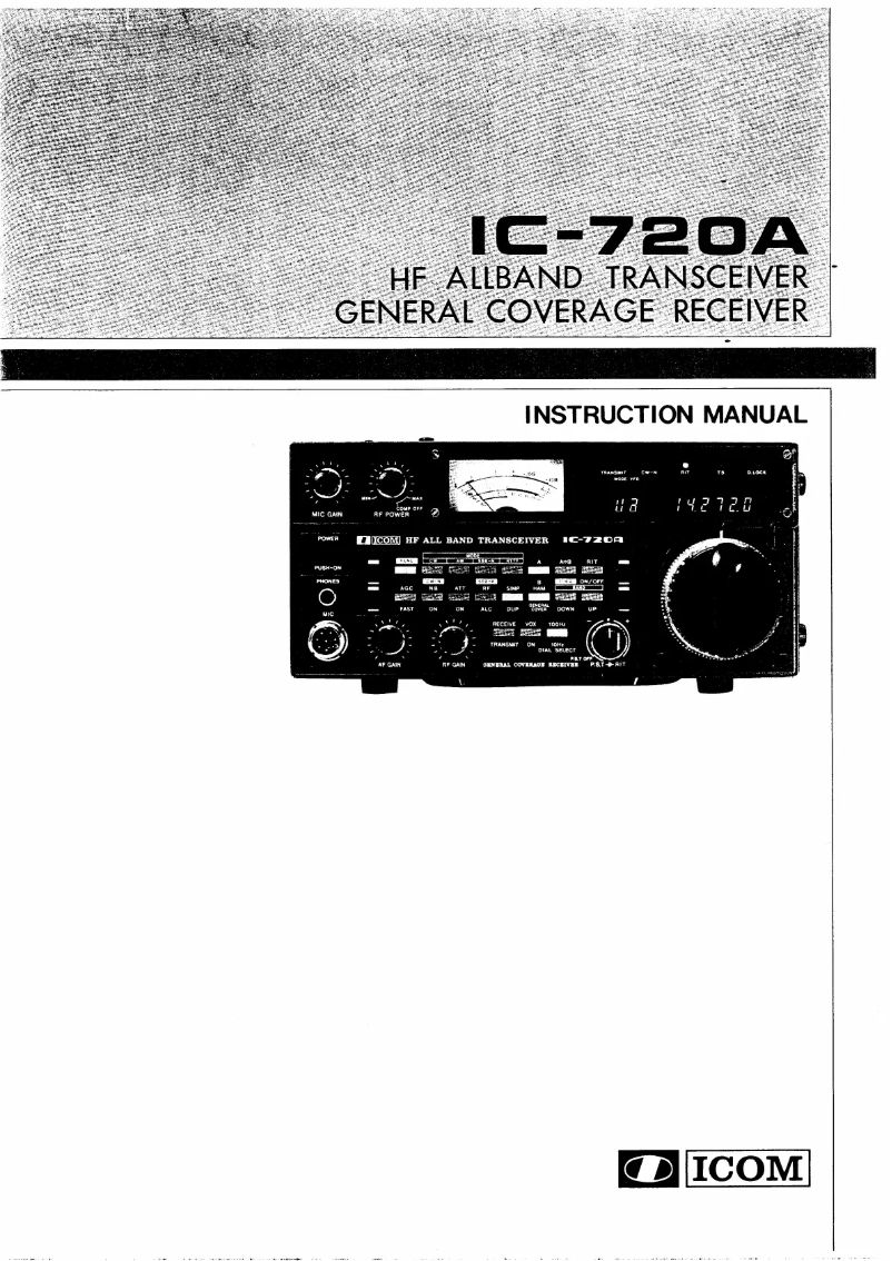 Página 1 del manual Manual de usuario ICOM IC-720A