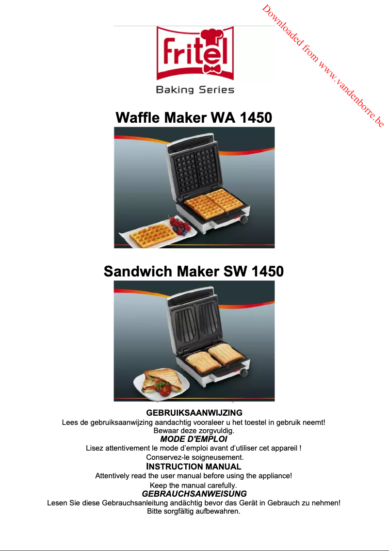 Page 1 de la notice Manuel utilisateur Fritel WA 1450