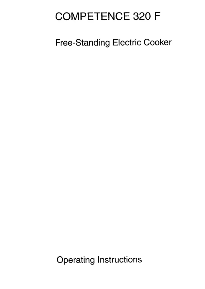 Image de la première page du manuel de l'appareil Competence 320F W