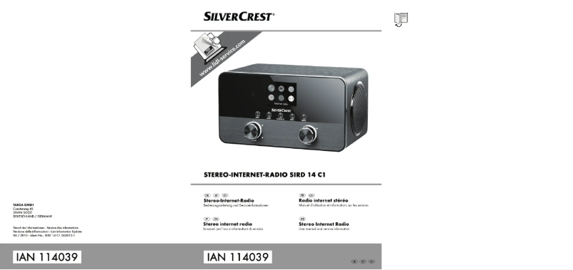 Page n°1 - Manuel utilisateur SilverCrest SIRD 14 C1