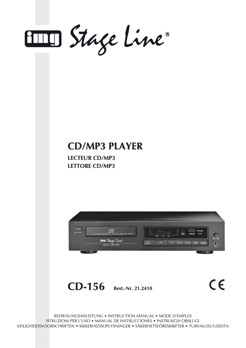 Página 1 del manual Manual de usuario IMG Stageline CD-156