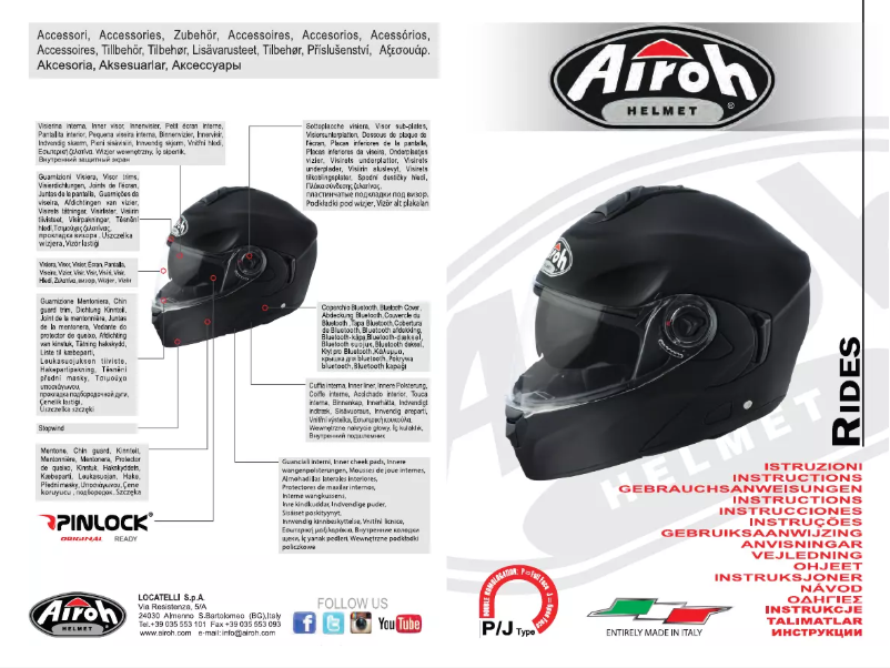 Page 1 de la notice Manuel utilisateur Airoh RD14