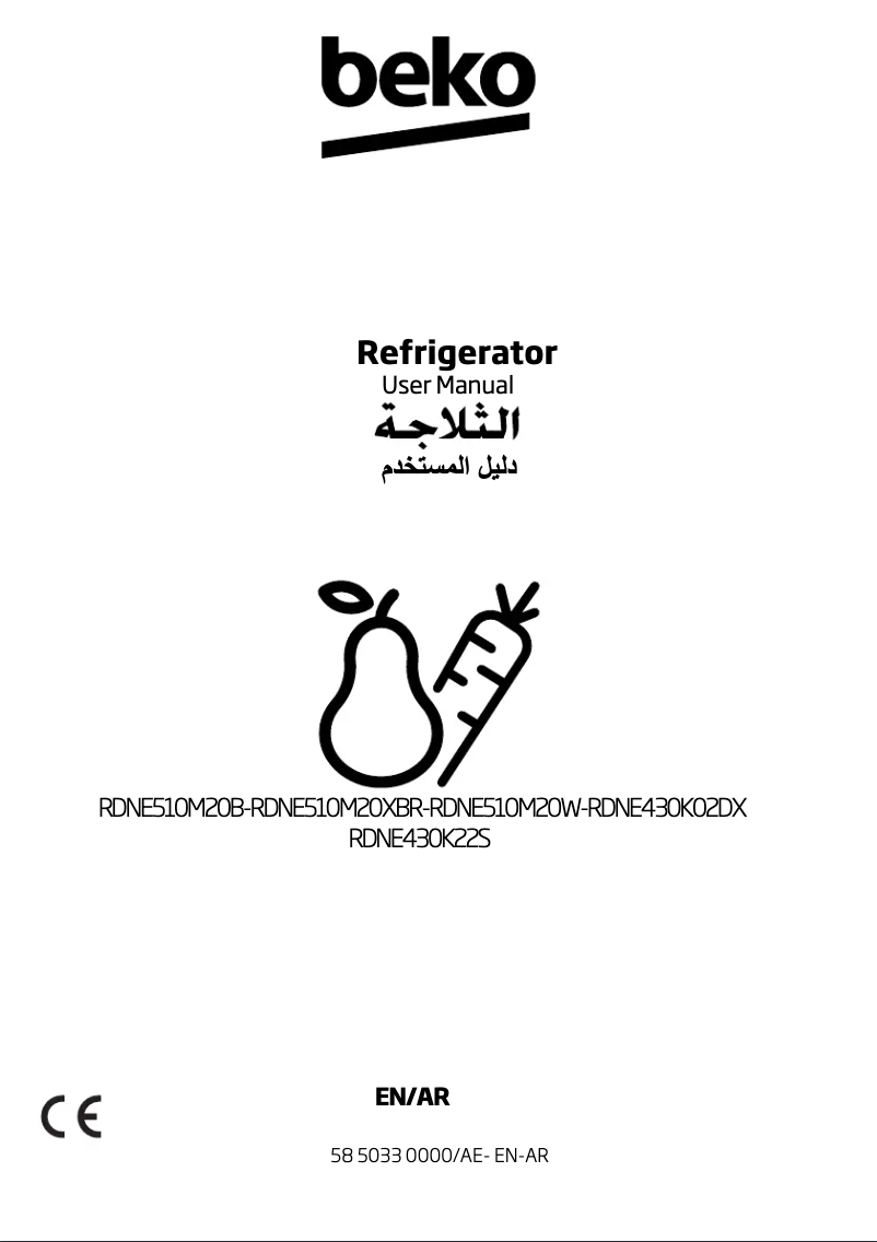 Page 1 de la notice Manuel utilisateur Beko RDNE430K02DX