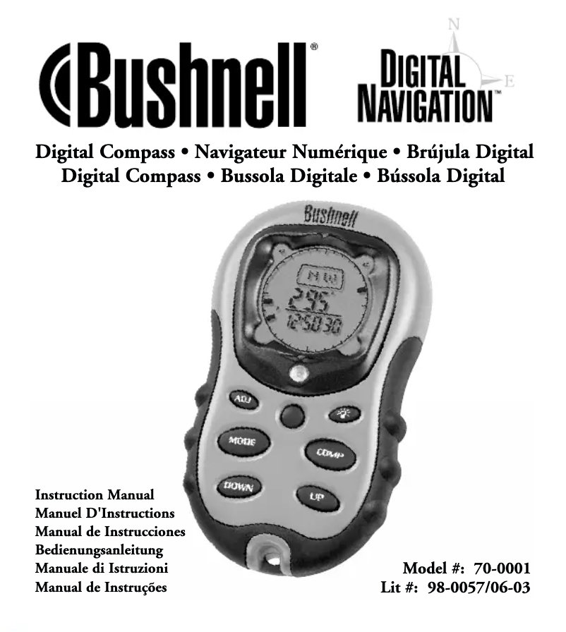 Page n°1 - Manuel utilisateur Bushnell Digital Compass 700001