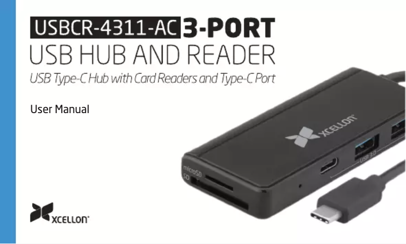 Página 1 del manual Manual de usuario Xcellon USBCR-4311-AC
