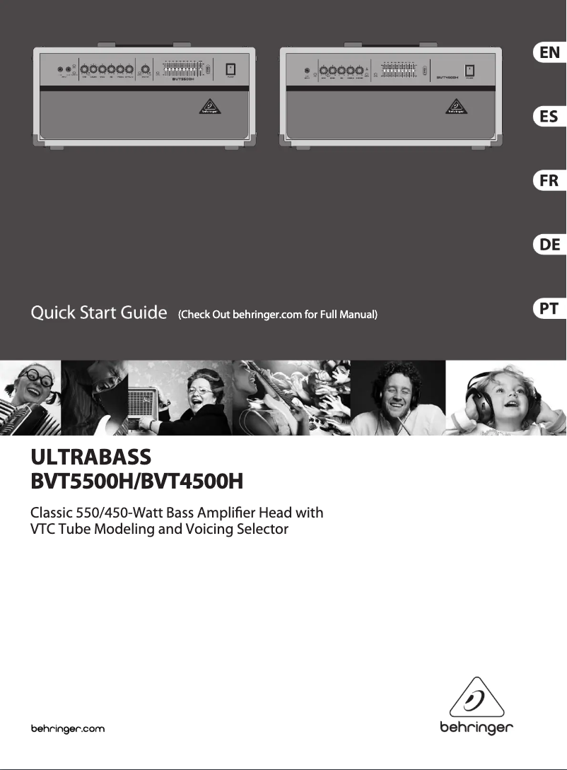 Imagen de la primera página del manual del dispositivo Ultrabass BVT4500H