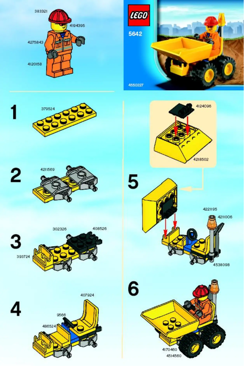Page 1 de la notice Manuel utilisateur Lego Tipper Truck