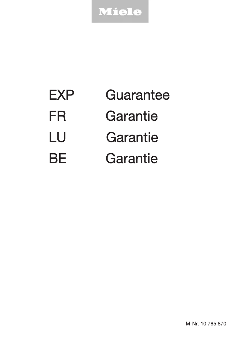 Page 1 de la notice Mode d'emploi Miele KM 7699 FR