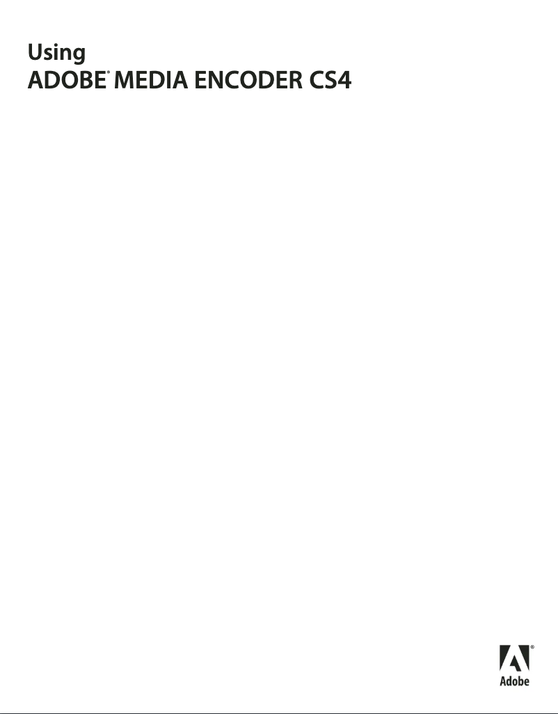 Página 1 del manual Manual de usuario Adobe Media Encoder CS4