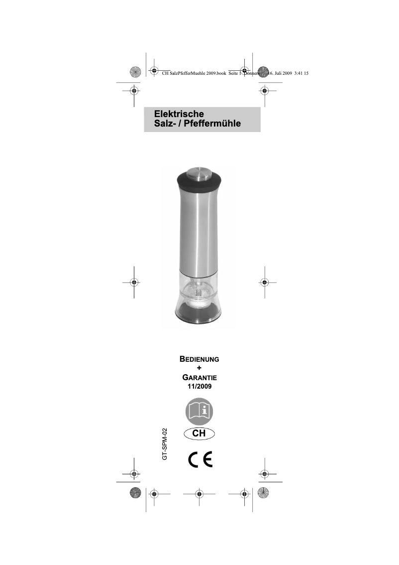 Page n°1 - Manuel utilisateur Studio GT-SPM-02