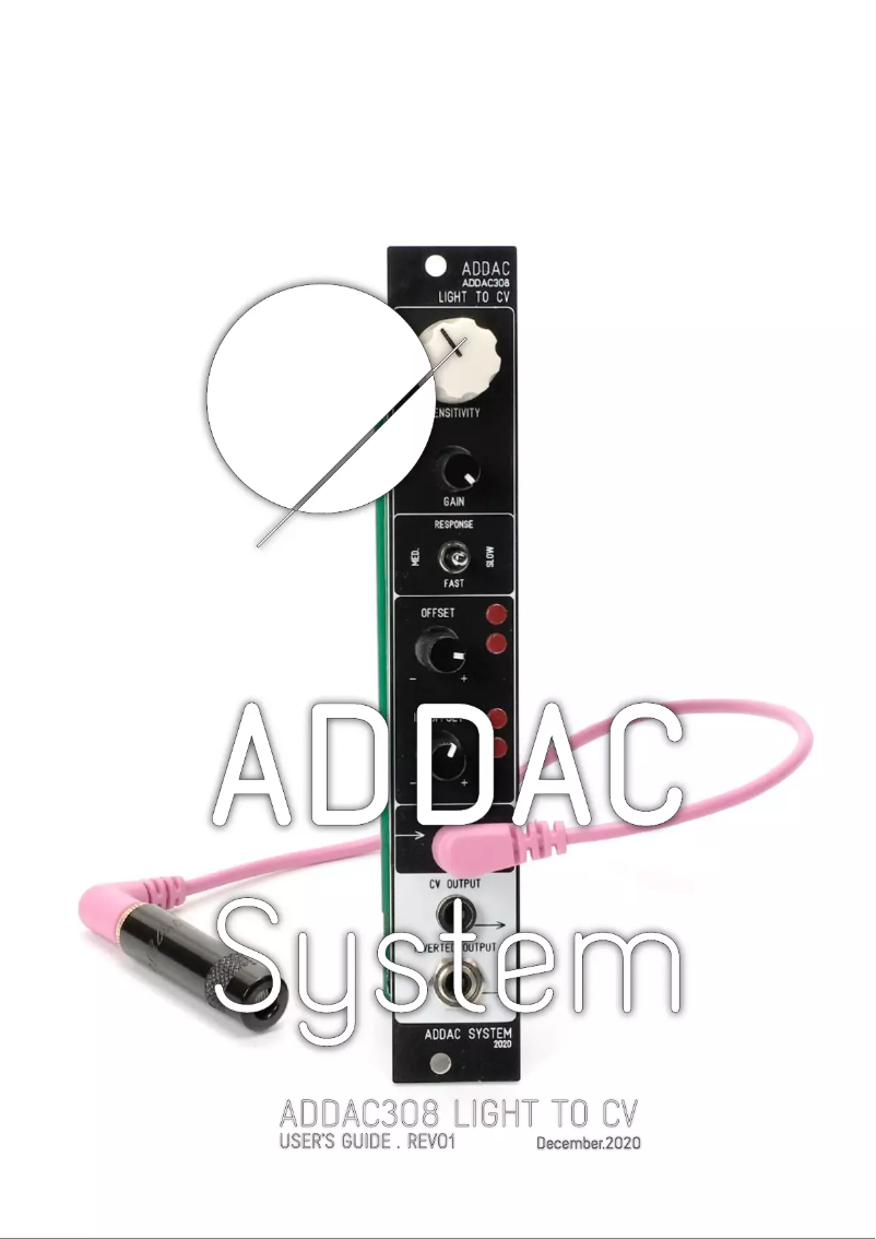 Page n°1 - Manuel utilisateur ADDAC System ADDAC308