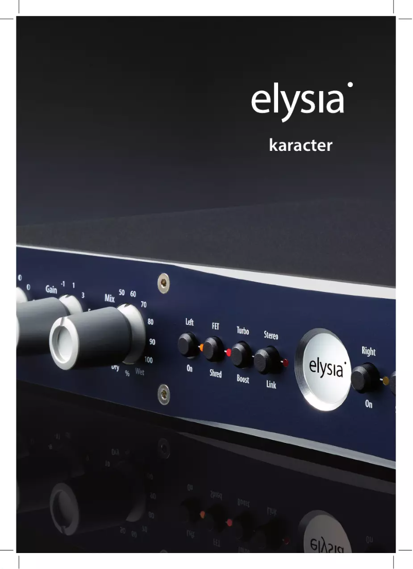 Image de la première page du manuel de l'appareil karacter