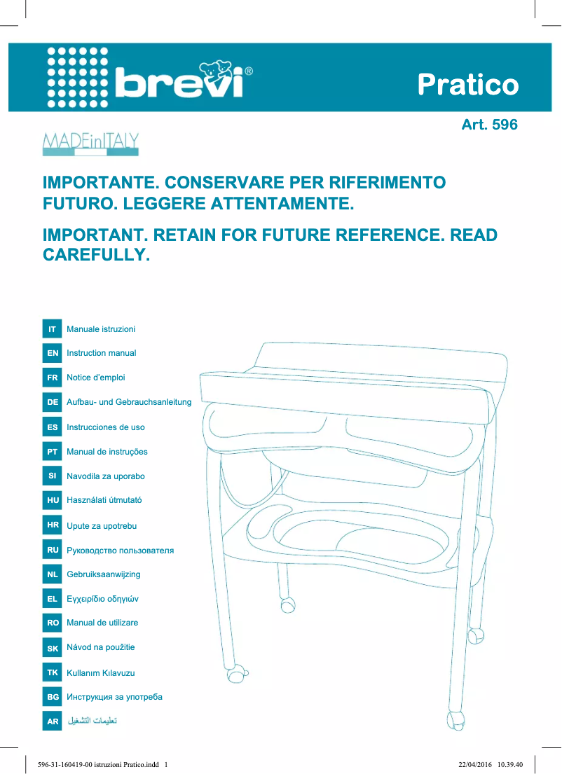 Page 1 de la notice Manuel utilisateur Brevi Pratico