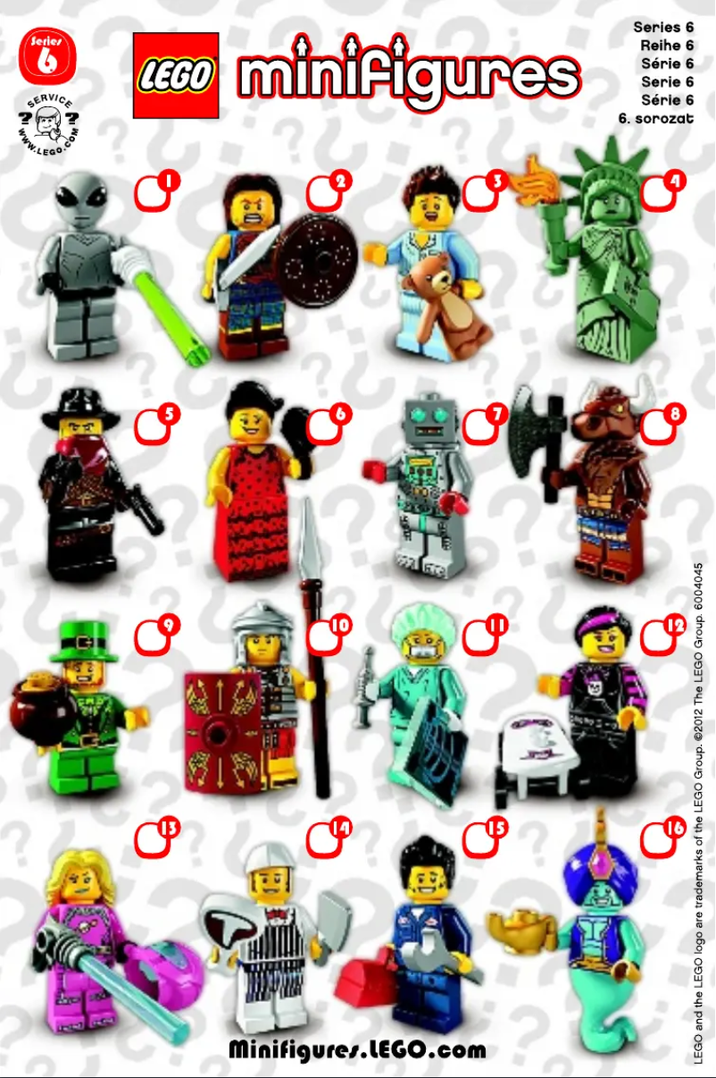 Image de la première page du manuel de l'appareil Minifigures 8827
