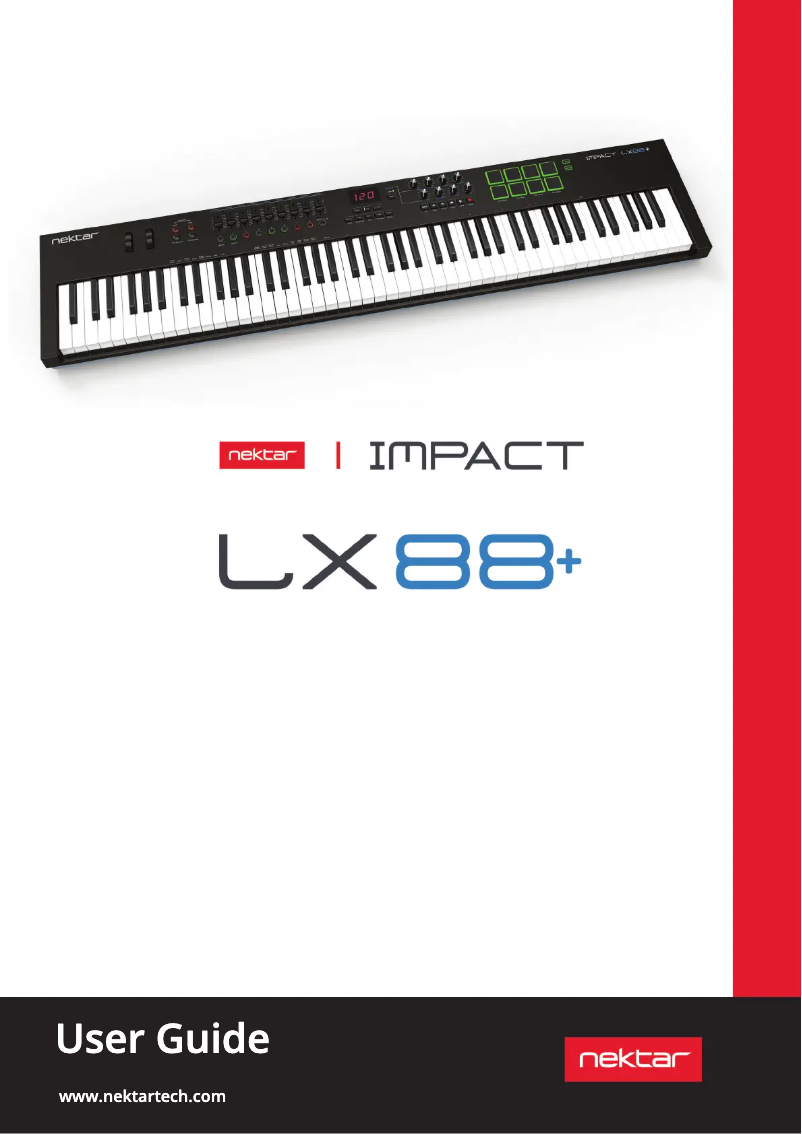 Page n°1 - Manuel utilisateur Nektar Impact LX88+