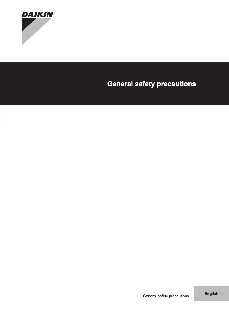 Página 1 del manual Instrucciones de seguridad Daikin RYYQ18T7Y1B