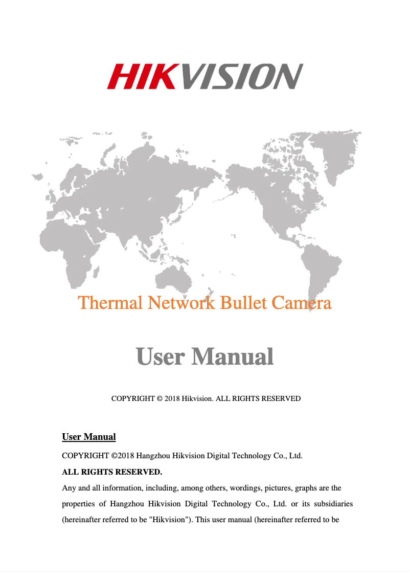 Image de la première page du manuel de l'appareil DS-2TD2466T-25X