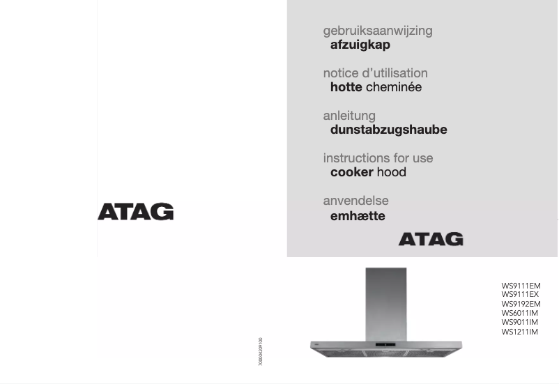 Page n°1 - Manuel utilisateur Atag WS9111EX