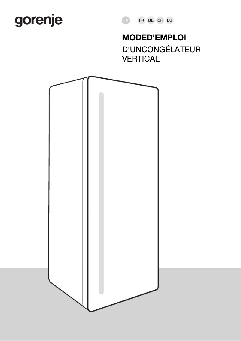 Page 1 de la notice Manuel utilisateur Gorenje FN619EEW5