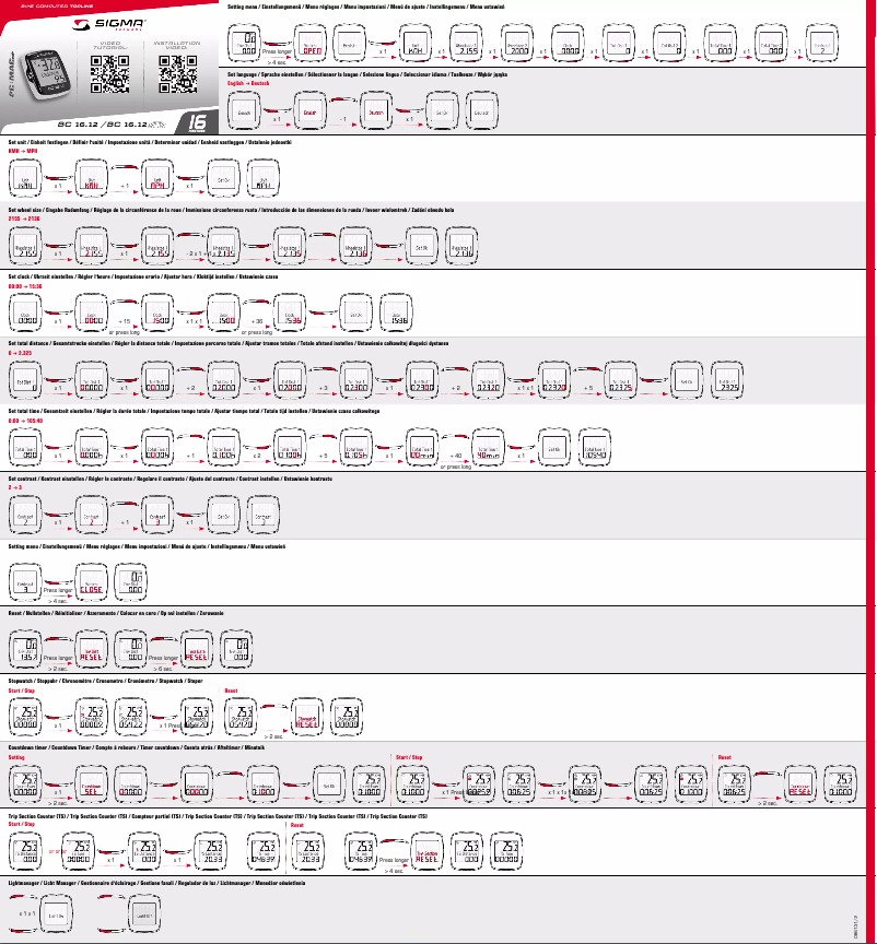 Imagen de la primera página del manual del dispositivo BC 16.12 STS