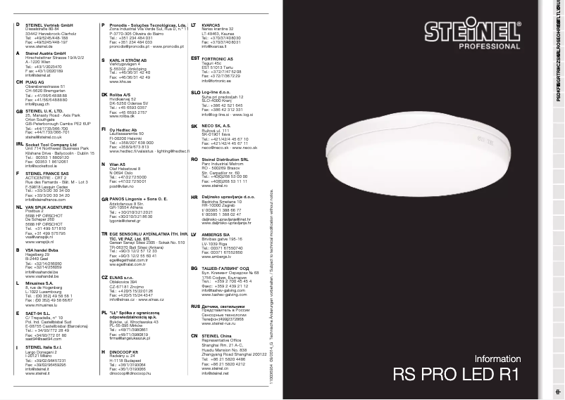 Imagen de la primera página del manual del dispositivo ST 728212