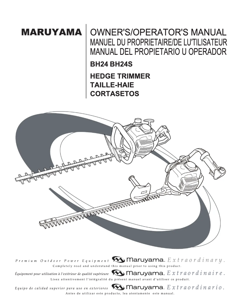 Page 1 de la notice Manuel utilisateur Maruyama BH24