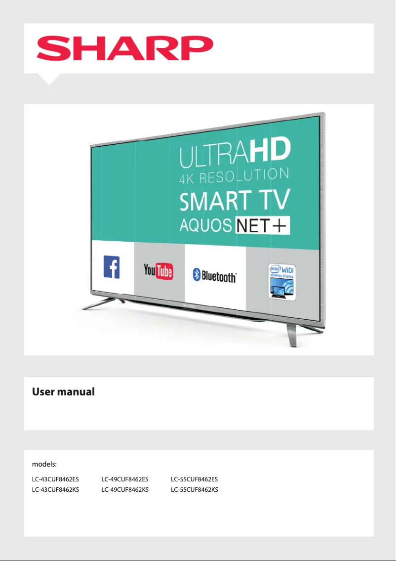 Page 1 de la notice Manuel utilisateur Sharp LC-43CUF8462KS
