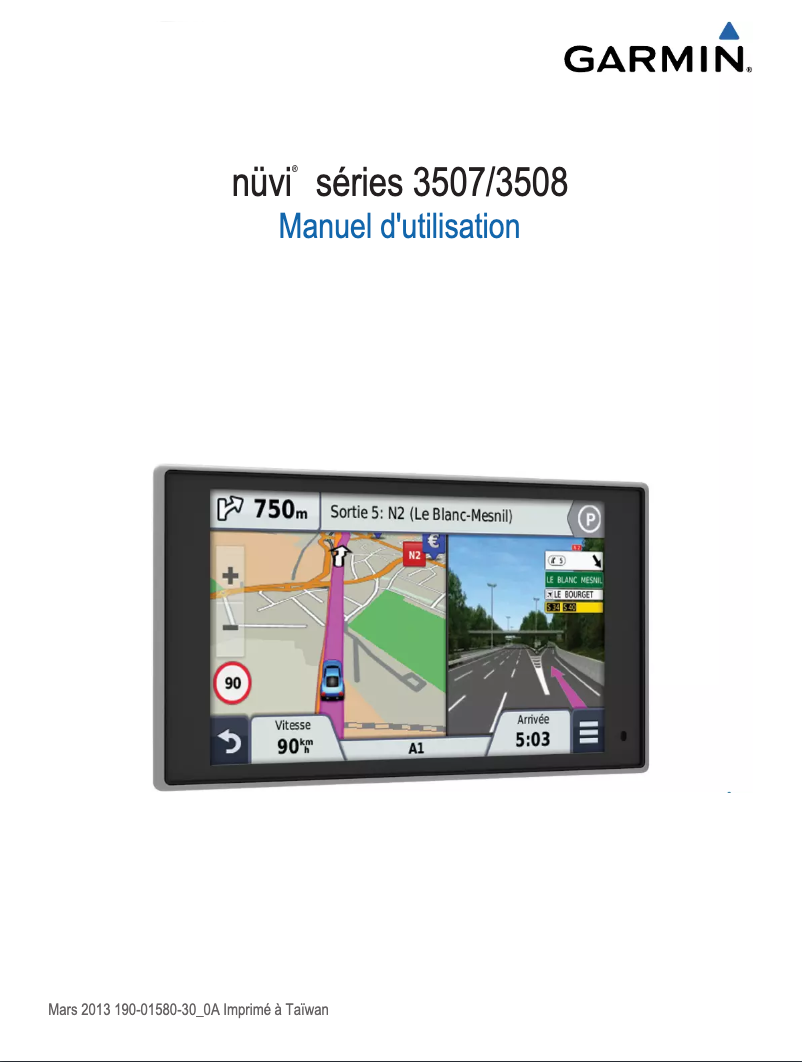 Page 1 de la notice Manuel utilisateur Garmin nuvi 3597LMT